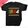 Men's T Shirts 1984 40th 40 Years Old Limited Edition Vintage Cotton Shirt Men Women Birthday Anniversary T-shirts Gift Short Sleeve Tee
