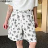 Short masculin Incerun 2024 Korean Style Floral imprimé lâche Streetwear décontracté mâle confortable All-Match S-5xl
