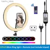 Continuous Lighting 30cm LED selfie ring light photography video light 12 inch ring light live broadcast kit without tripod with remote control Y240418