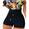 Summer Nowe nowe modne damskie stałe kolory Hotpants swobodne spodenki z wysokim talią i detalami zamkiem błyskawicznym