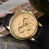 Нарученные часы для мужчин 2023 Новые мужские часы шесть игл все циферблат Quartz Watch Europe Top Luxury Brand Chronograph Clock Steel и кожаный ремень Men Men Fashion Pat One One