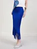 Skirts for Women Summer Fashion 2024 Tasche semplici Attreghi a colori solidi Miyake pieghettata confortevole vita alta elegante midi