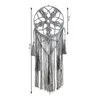 Tapisseries Dream Catcher Tapestry boho macrame coton tissé art fait à la main avec ornement artisanal pour le salon de la chambre durable