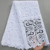 SJD LACE African Guipure Cord Lace Fabric 2024 High Quality 3039 White Water Soluble Lace Fabric Embroidery for Wedding Dresses 240408