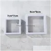 Scatole di gioielleria PE Film Storage Box Packaging 3D Case gemma pietra gemella Flauting Membrane Orecchini Anello di membrana Visualizza Ho dhgarden dhwd6