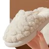 Slippers Home Fuzzy Slipper Unisex Cartoon Fleece Bedroom Anti-Skid Soft Soled Cotton Shoes Comfy Outdoor Couple