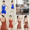 Outfits yoga sportset naadloze jumpsuits met pads mouwloze fiess bodysuits s rompers sportkleding gym workout pakken 230704 slijtage uit