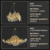 Candeliers American Round Round Lustelier Crystal Light Gold Living Room Decoration El LED LED YX456TB