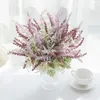 Flores decorativas Plantas artificiais Buquê de lavanda Gypsophila para DIY Christmas Whild Wedding Party Decoration Pografia Props