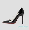 Nouvelles sandales féminines sexy pointues talons hauts créateurs de mode robes chaussures en cuir orteil de fuite plate taletto extérieur non glissée épaisse semelle