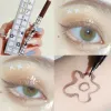 Eyeliner glad kleurrijke eyeliner potlood matte waterdichte niet bloeiende zwarte eyeliner pen langdurige vloeibare eye voering make -up cosmetica