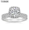 125CT 925 Sterling Silver Bruids Rings sets kubieke zirconia halo cz engagements trouwringen voor vrouwen belofte 2112178223760