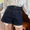 Neihe 2024 frühe Frühling Denim Shorts Damen A-Line Koreanische Weitbein helle Hose 250153