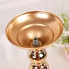 Candele bianche Golden Golden Silver Metal Candlestick Flower State Table Centrotavola Event Event Road Road Decor DECIT