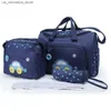 Blöja väskor 3 stycken/uppsättning av baby sovsäckar fashionabla kvinnor resväskor baby vård mamma moderskapspåsar i 3 färger Q240418