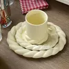 Dekorative Figurenplatten schöner Nachmittagstee Dessert Keramik Frühstück Kuchen Disc Home Accessoires Soild getrocknete Obstschale zart