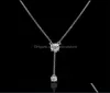 Pendant Necklaces Pendants Jewelry Ll Romantic Long Lab Diamond Real 925 Sterling Sier Party Wedding Ch 4T9618851