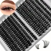 30D / 40D Consients individuels 280pcs Cluster Lashes DIY Lash Extension 9-15 mm Longueur de mélange, cluster Wispy Fals réutilisables Faux cils