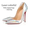 With box Designer Women High Heel Shoes Red Shiny Bottoms 8cm 10cm 12cm Thin RedBottoms Heels Black Nude Patent Leather Woman Dress Shoe Pumps