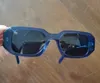 Donne occhiali da sole cornice blu fumo blu sfumature estate quadrate soleggiate DE Soleil Uv400 Eyewear