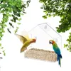 Andra fågelförsörjningar i matarhusformade väderbeständiga transparent sugkopp utomhusfåglar som hänger fågelhuset för trädgård