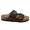 Designer Bostons Clogs Sandaler för män Kvinnor Täppar Slippare Cork Flat Slides Summer Leather Slide Beach Sandal Mens Womens Slipper Outdoor Casual Shoes Storlek 34-46