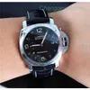 Relógios de luxo de Wristwatch de designer relógios automáticos relógios de relógio masculino Panerai Marina 1950 Aço inoxidável 44mm Cushion preto relógio Pam359wltzgu