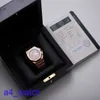 Fashion AP pols Watch Royal Oak 26470or Mens Watch 18K Rose Gold Automatisch machines Zwitsers Beroemde Watch Luxe Gold Band Watch Diameter van 42 mm