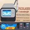 Neuankömmlinge Tattoo Entfernung Nd Yag Picosekunden Lasermaschinen Laser Black Puppenbehandlung Face Care Equipment q Switch 532nm 755nm 1064nm 1320 nm