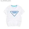 T-shirts t-shirts pour enfants T-shirt Summer Paris Alphabet T-shirt Imprimé filles et garçons t-shirts T-shirt Childrens Luxury Designer Clothing Q240418