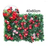 Decorative Flowers Artificial Green Grass Panel Plastic Lawn Plant For Garden Decor Sturdy And Durable Material 40 60cm Size