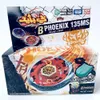 4d Beyblades Takara Tomy Beyblade BB59 Burn Fireblaze Phoenix 135ms+Lançador Tomy Metal Fusion Vintage Super Rare selado