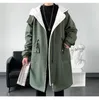 Trench maschile 2024 Coat casual Mid-Long Long Long Long Plus Fleece Lagh Wooded