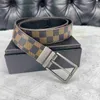 Belts for men designer belt women New men's needle buckle belt 3.5 casual and versatile business plaid leather belt for man youth pants belt high quality