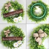 Decorative Flowers Christmas Wall Door Decorations Wreath Small Fresh Nameplates Artificial Round Garland Hangers Festive Supplies