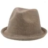 Bérets de laine chapeau pour femmes Fedora Panama Caps de jazz hivern