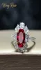 Wong Rain Vintage 100 925 Sterling Sterling Creat Moissanite Ruby Gemstone Wedding Engagement Gioielli Regali di gioielli interi Y17713209