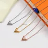 Luxury Letter Charm Pendant Chain Necklace Brand Designer Gold Silver Plated rostfritt stål Chokers Fashion Jewerlry Accessories With Box Never Fading