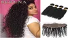 Mongolian Kinky Curly Hair With Closure 13X4 Lace Frontal 4 Bundles With Frontal Closure 7a Hair Bundles With Lace Frontal And Bun6944134