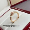 High End Designer Jewelry Rings for Womens Carter Classic Precision Leopard Ring Thick Plated 18k Gold Set With Diamond Opening Finger Ring smycken för män och kvinnor