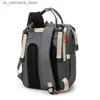 Diaper Bags Fashionable mummy maternity bag baby diaper small sleeping bag large capacity travel backpack Q240418