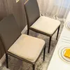 PILLOW Luxury Plush Sedia in semplice colore sedile quadrata non slittata coperta da pranzo inverno nordico 40 cm beige