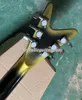 Custom Shop Gold Black Silver Burst Moderne v Electric Guitar String via Body Bridge Humbukcer Pickup Chrome Hardware Block Inlay