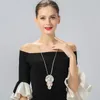 Ketten rostfreie Halsketten für Frauen Vintage Schlüsselbein übertreiben die Pulloverkette European American Fashion Schmuck Weihnachtsgeschenke
