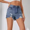 Kvinnors shorts sexig casual rippad denim kvinna 2024 hög midja oregelbunden tofs smal sommar jeans koreanska mode streetwear