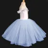 Scary Wear Costume Classic Ballerina Ballet Child Girl Girl Adult Princess Dance Long Tutu Robe Blue Professional