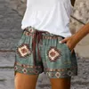 Dames shorts Casual Drawring vrouwen zomer dunne zacht zweet absorberend vintage printen vrouwelijk strand