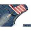 Herenvesten katoenen jeans mouwloze jas mannen plus maat 5xl donkerblauwe denim vest cowboy heren jassen 240113 drop levering kleding clo dhetz