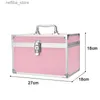 Kosmetiska väskor Silverfjäril Tryckt kosmetiskt fall Toolbox Fashion Professional Beauty Manicure Storage Box Waterproof Makeup Suitcase Bag L410