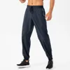 Ll män jogger långa byxor sport yoga outfit cykling dragkammare gym fickor sweatpants byxor män avslappnad elastisk midja fitness l21333